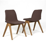 NaughtOne Viv Wood Frame Dining Chairs against a white background