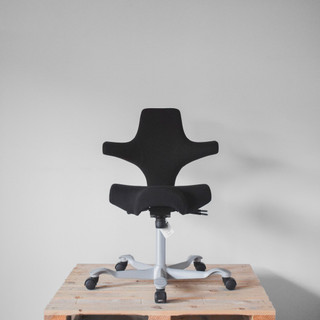 HAG Capisco 8106 Office Chair - Black with Silver Base | Re-Lived