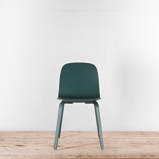 Muuto Visu Side Chair Wood - Dark Green | Re-Lived