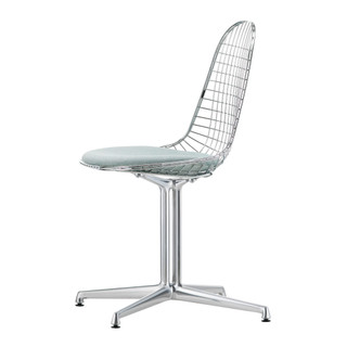 Vitra Eames DKL Wire Chair with Upholstered Seat
