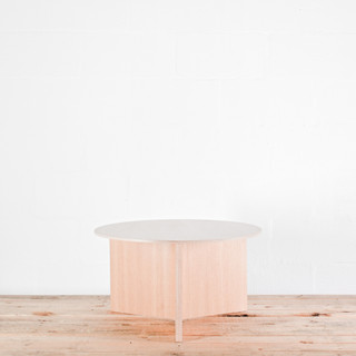 HAY Slit Coffee Table 650mm Diam. Oak| Re-Lived