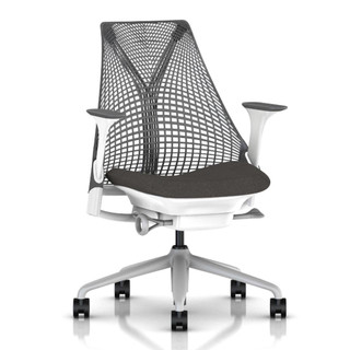 Herman Miller Sayl Chair in Slate Grey against a white background
