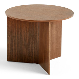 HAY Slit Round Coffee Table in Walnut