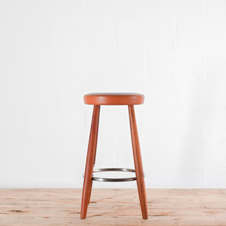 Carl Hansen CH58 68cm High Bar Chair - Brown Leather| Re-Lived
