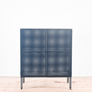 HAY Perforated Cabinet Floor Medium - Steel Blue| Re-Lived