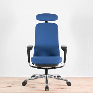 HAG SoFi 7300 Blue Upholstered Back Office Chair with Headrest | Re-Lived