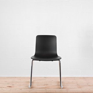 Vitra HAL Sledge Chair with Basic Dark Shell & Chrome Base - Re-Lived