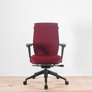 Vitra ID Cloud Dark Red Fabric with Arms Office Chair - Re-Lived