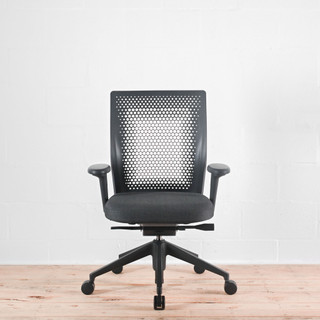 Vitra ID Air Black Frame and Back with Arms Office Chair - Re-Lived