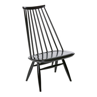 Artek Mademoiselle Lounge Chair in black against a white background