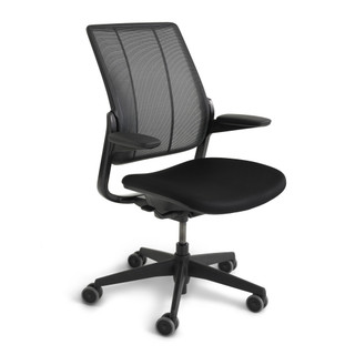 Humanscale Smart Ocean Office Chair in black against a white background