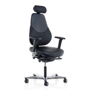 Orangebox Flo Office Chair in blue against a white background