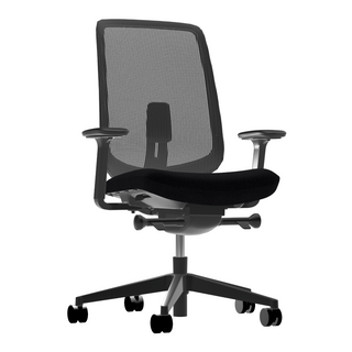 Herman Miller Verus Mesh Chair in Black against a white background