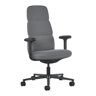 Herman Miller Asari High Back Chair in Grey against a white background