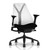 Herman Miller Sayl white suspension back with black seat and frame