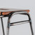 Deadgood Working Bar Chair, Silver Metal Frame / Oak Seat - 65cm Seat Height | Re-Lived