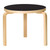 Artek Side Table 90D with Black Top