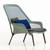 Vitra Slow Chair Knit in Blue/Green
