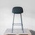 Muuto Fiber Bar Stool Upholstered Dark Green Shell with Black Base | Re-Lived