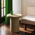 Mater Alder Side Table next to a sofa