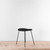 Muuto Fiber Low Stool, Upholstered with Black 4 Leg Base | Re-Lived