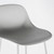 Muuto Fiber Bar Stool - Grey Seat Shell with Grey Base| Re-Lived