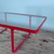 NaughtOne Trace Coffee Table - Red Frame / Clear Glass Top 1100 x 550mm| Re-Lived
