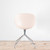 HAY AAC 220 Pale Peach Swivel Chair, Polished Base with Upholstered Seat Pad| Re-Lived