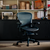 Herman Miller Aeron Size C Nightfall Office Chair by a book shelf