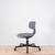 Vitra Rookie Blue Grey Melange Fabric with Deep Black Base & Frame - Re-Lived
