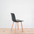 Vitra HAL 4 Wood Leg Chair with Black Leather Seat Shell - Re-Lived