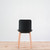 Vitra HAL 4 Wood Leg Chair with Black Leather Seat Shell - Re-Lived