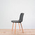 Vitra HAL 4 Wood Leg Chair with Black Leather Seat Shell - Re-Lived