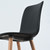 Vitra HAL 4 Wood Leg Chair with Black Leather Seat Shell - Re-Lived