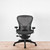 Herman Miller Classic Aeron Size B (medium) Chair - Tuxedo Grey Black Mesh with Graphite Frame and Base | Re-Lived