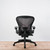 Herman Miller Classic Aeron Size B (medium) Chair - Tuxedo Grey Black Mesh with Graphite Frame and Base | Re-Lived