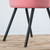 Vitra Mikado Side Chair Rose / Beige Fabric with Black Legs - Re-Lived