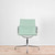 Vitra Eames EA 104 Hopsak Green / Ivory Fabric with Arms & Polished Base Chair - Re-Lived
