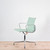 Vitra Eames EA 104 Hopsak Green / Ivory Fabric with Arms & Polished Base Chair - Re-Lived