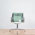 Vitra Eames EA 104 Hopsak Green / Ivory Fabric with Arms & Polished Base Chair - Re-Lived