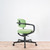 Vitra Allstar Office Chair in Green Grass / Forest Hopsak Fabric with Deep Black Base & Frame - Re-Lived