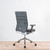 Vitra ID Trim Black Leather Seat / Asphalt Leather Back with Height Adjustable Arms Office Chair - Re-Lived