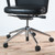 Vitra ID Trim Black Leather Seat / Asphalt Leather Back with Height Adjustable Arms Office Chair - Re-Lived