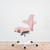 HAG Capisco 8106 Office Chair - Light Blush Fabric with White Base | Re-Lived