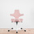 HAG Capisco 8106 Office Chair - Light Blush Fabric with White Base | Re-Lived