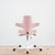 HAG Capisco 8106 Office Chair - Light Blush Fabric with White Base | Re-Lived