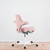 HAG Capisco 8106 Office Chair - Light Blush Fabric with White Base | Re-Lived