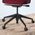 Vitra ID Trim Reflect Red Fabric with Ring Arms Office Chair - Re-Live