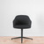 Vitra Softshell Armchair with 4 Star Base in Laser Dark Grey Fabric - Re-Lived