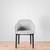 Vitra Softshell Armchair with 4 Leg Base in Plano Grey / Stone Fabric - Re-Lived